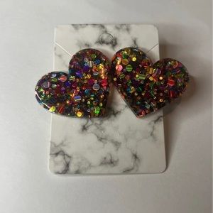 Jumbo Heart Studs